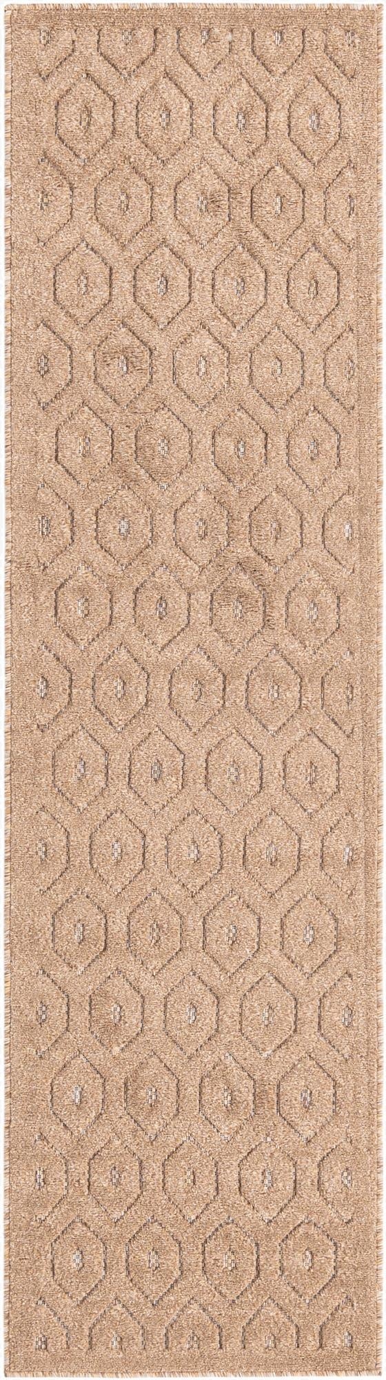  2' x 8'  Washable Trellis Textured Indoor / Outdoor Runner Rug