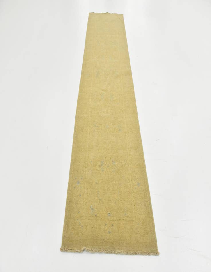 Detail image of  2' 8 x 10'  Hand Knotted Over-Dyed Ziegler Runner Rug