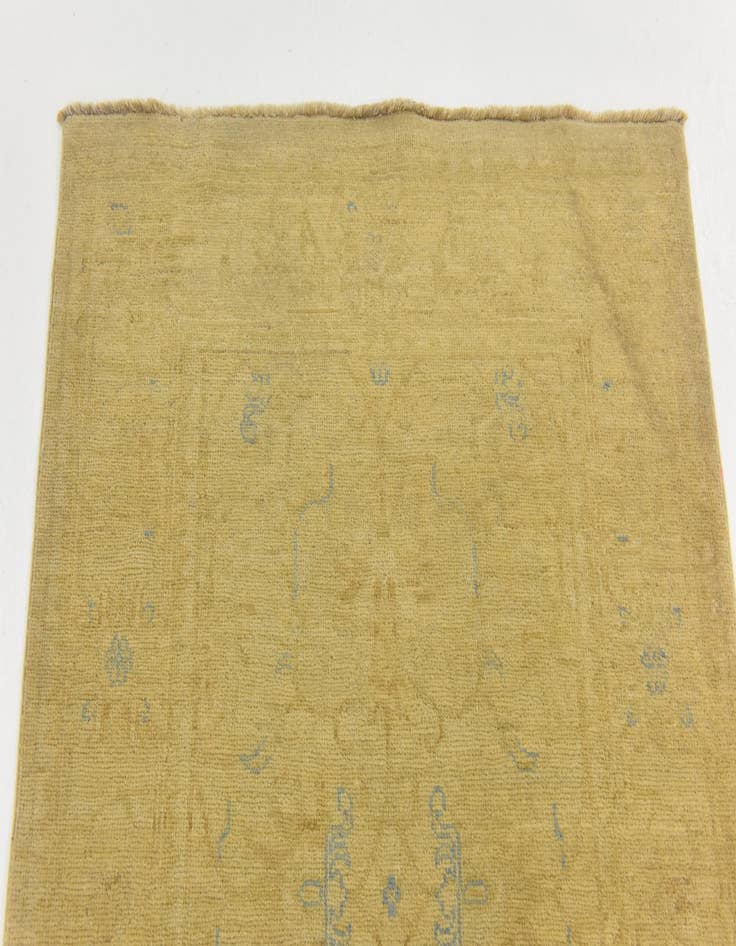 Detail image of  2' 8 x 10'  Hand Knotted Over-Dyed Ziegler Runner Rug