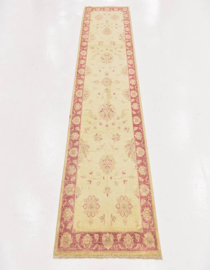 Detail image of  2' 10 x 9' 8  Hand Knotted Peshawar Ziegler Runner Rug