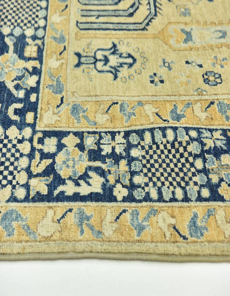 Detail image of  6' 1 x 14' 10  Hand Knotted Peshawar Ziegler Runner Rug