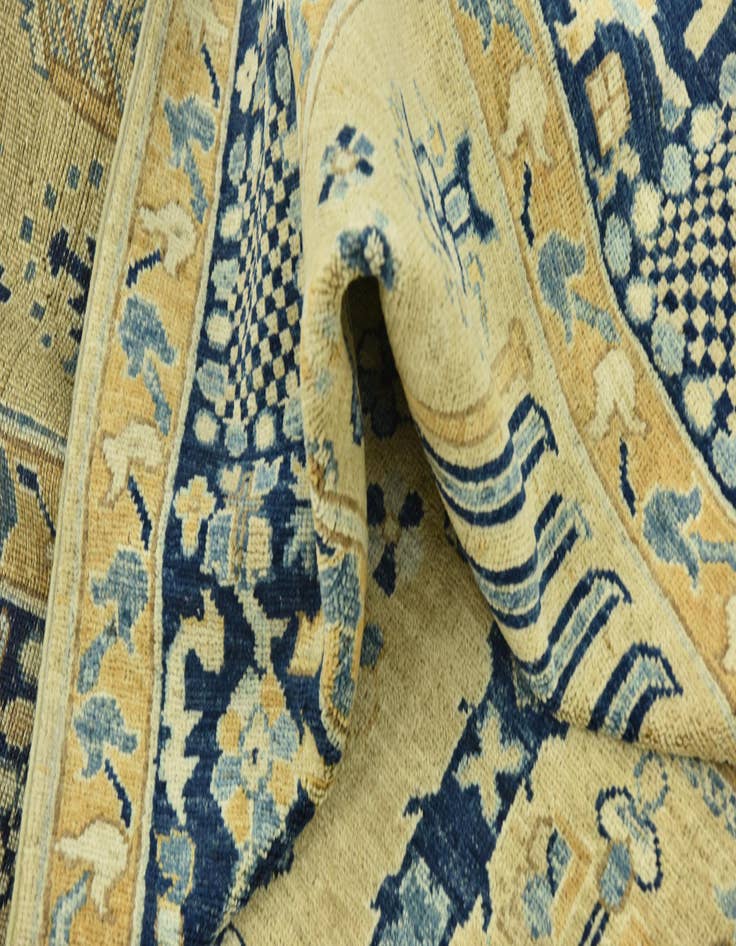 Detail image of  6' 1 x 14' 10  Hand Knotted Peshawar Ziegler Runner Rug