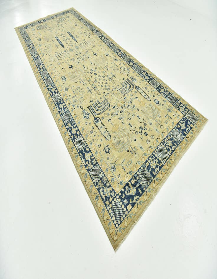 Detail image of  6' 1 x 14' 10  Hand Knotted Peshawar Ziegler Runner Rug