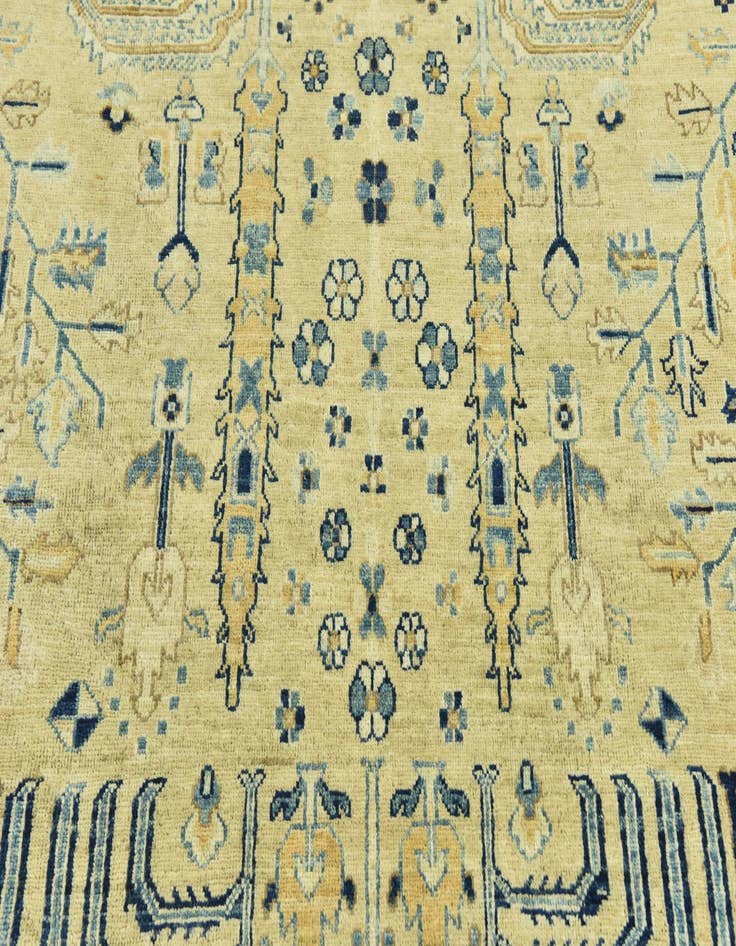 Detail image of  6' 1 x 14' 10  Hand Knotted Peshawar Ziegler Runner Rug