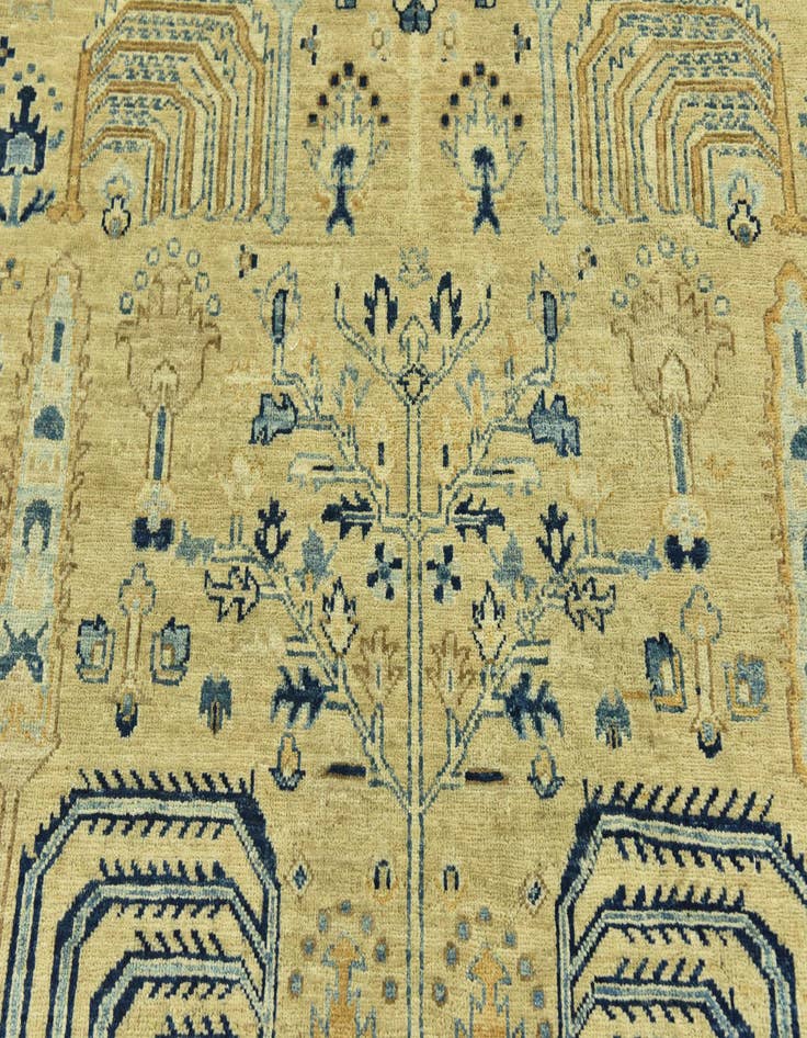 Detail image of  6' 1 x 14' 10  Hand Knotted Peshawar Ziegler Runner Rug