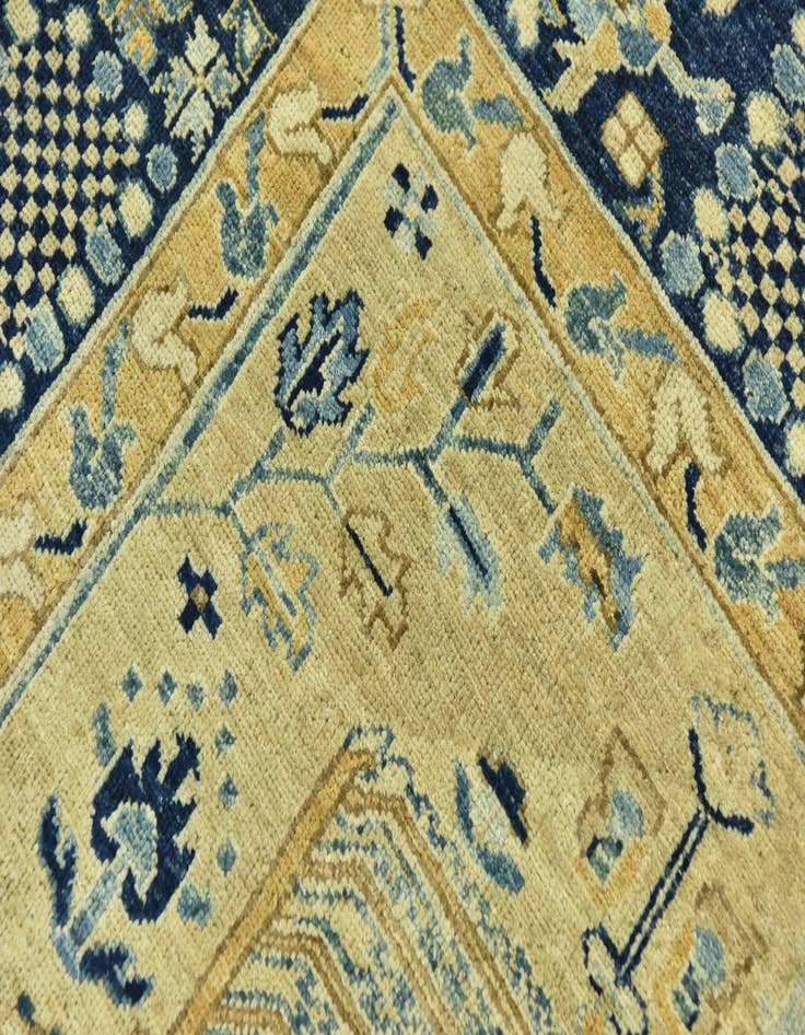 Detail image of  6' 1 x 14' 10  Hand Knotted Peshawar Ziegler Runner Rug