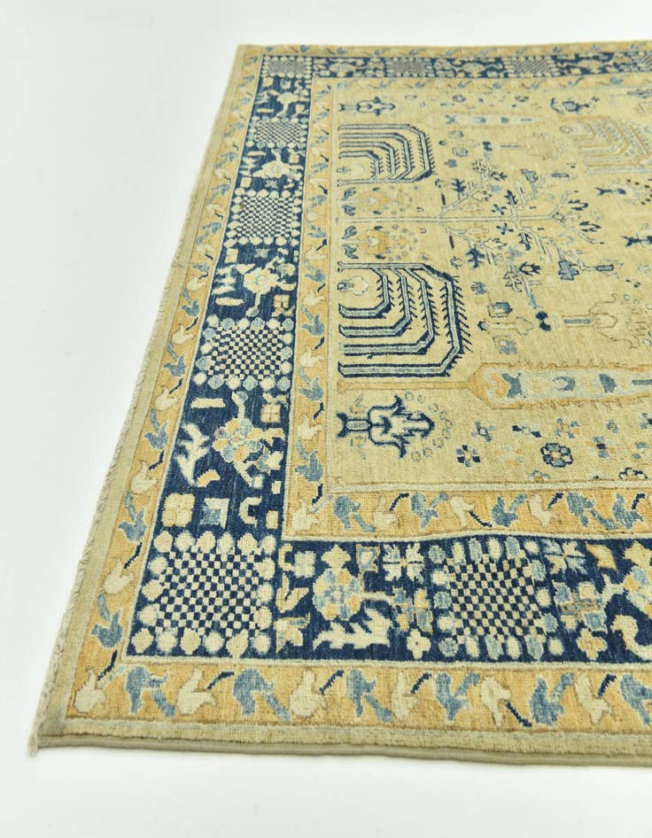 Detail image of  6' 1 x 14' 10  Hand Knotted Peshawar Ziegler Runner Rug