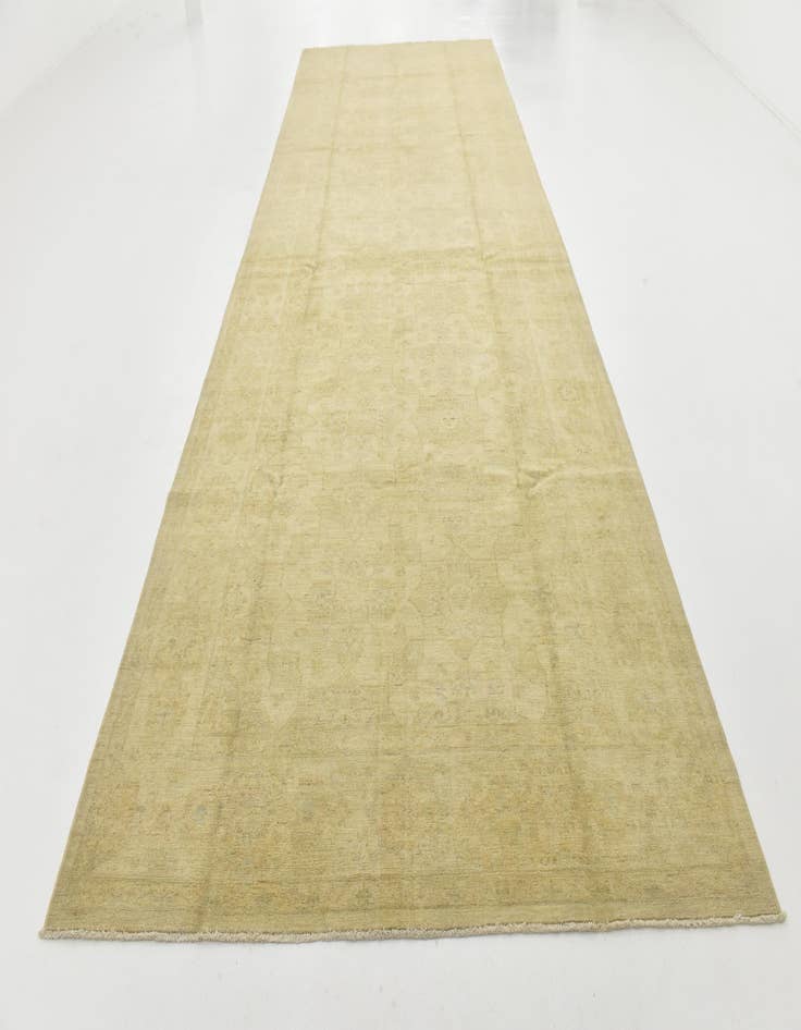 Detail image of  6' 8 x 18' 2  Hand Knotted Peshawar Ziegler Runner Rug