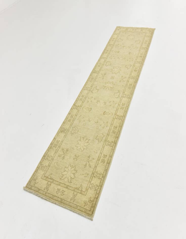 Detail image of  2' 6 x 9' 8  Hand Knotted Peshawar Ziegler Runner Rug