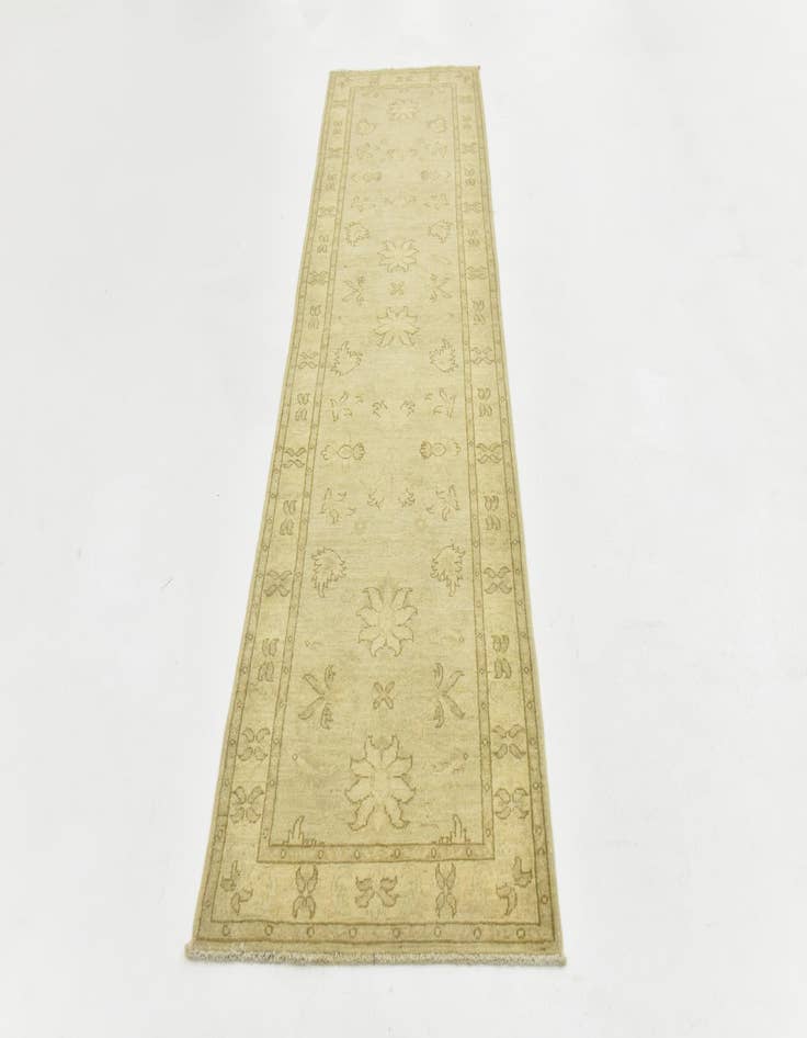 Detail image of  2' 6 x 9' 8  Hand Knotted Peshawar Ziegler Runner Rug