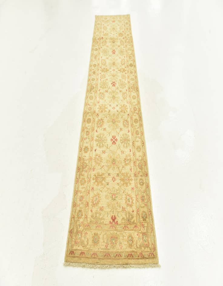 Detail image of  2' 6 x 9' 6  Hand Knotted Peshawar Ziegler Runner Rug