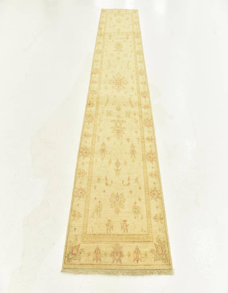 Detail image of  2' 9 x 10' 2  Hand Knotted Peshawar Ziegler Runner Rug