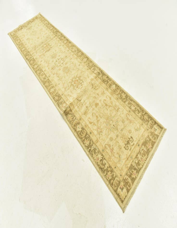 Detail image of  2' 7 x 9' 9  Hand Knotted Peshawar Ziegler Runner Rug