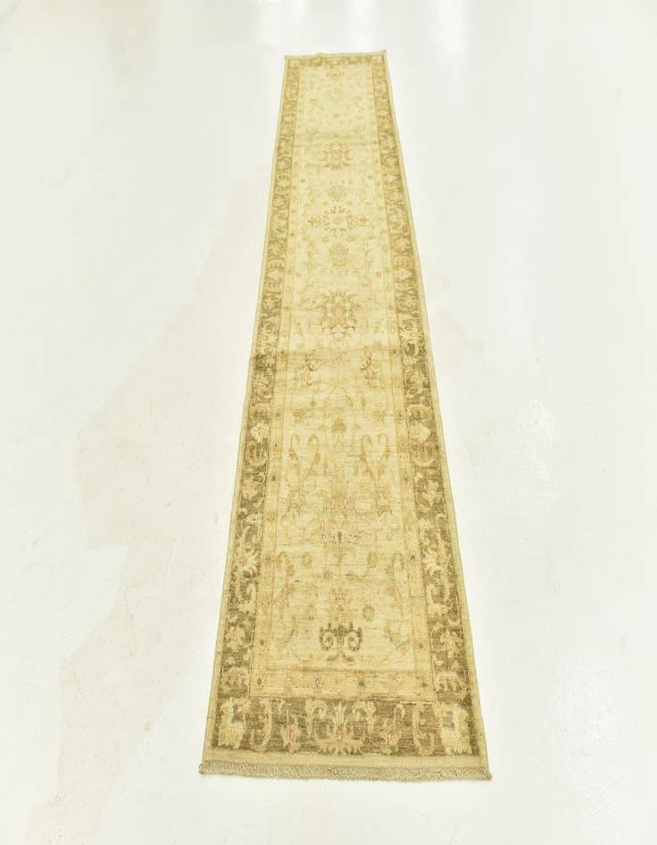 Detail image of  2' 7 x 9' 9  Hand Knotted Peshawar Ziegler Runner Rug