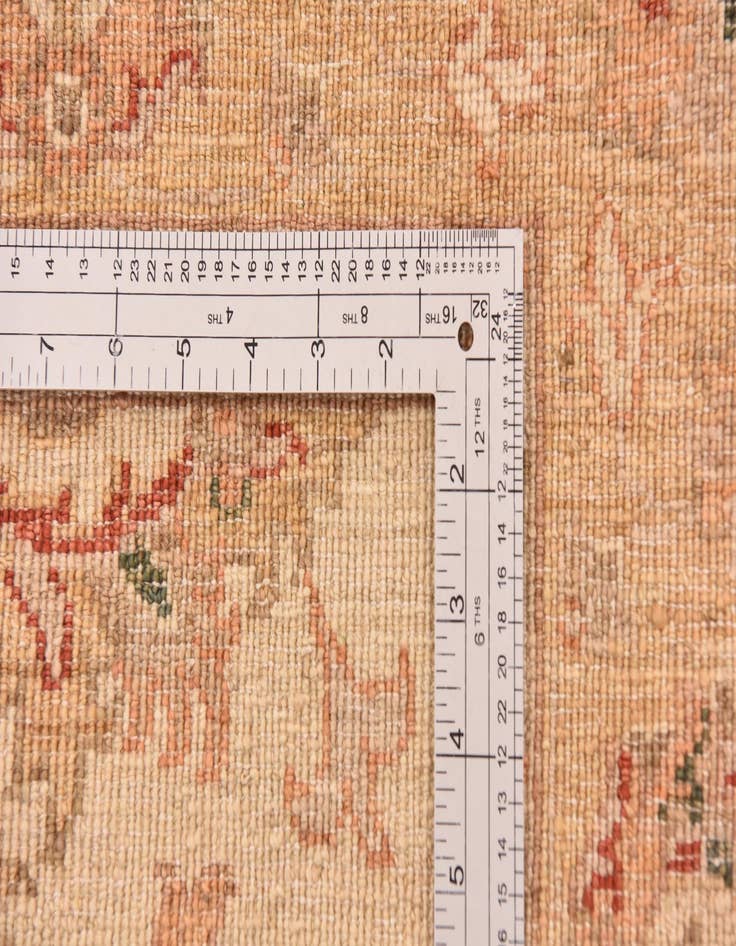 Detail image of  4' 5 x 16'  Hand Knotted Peshawar Ziegler Runner Rug