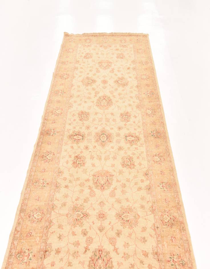 Detail image of  4' 5 x 16'  Hand Knotted Peshawar Ziegler Runner Rug