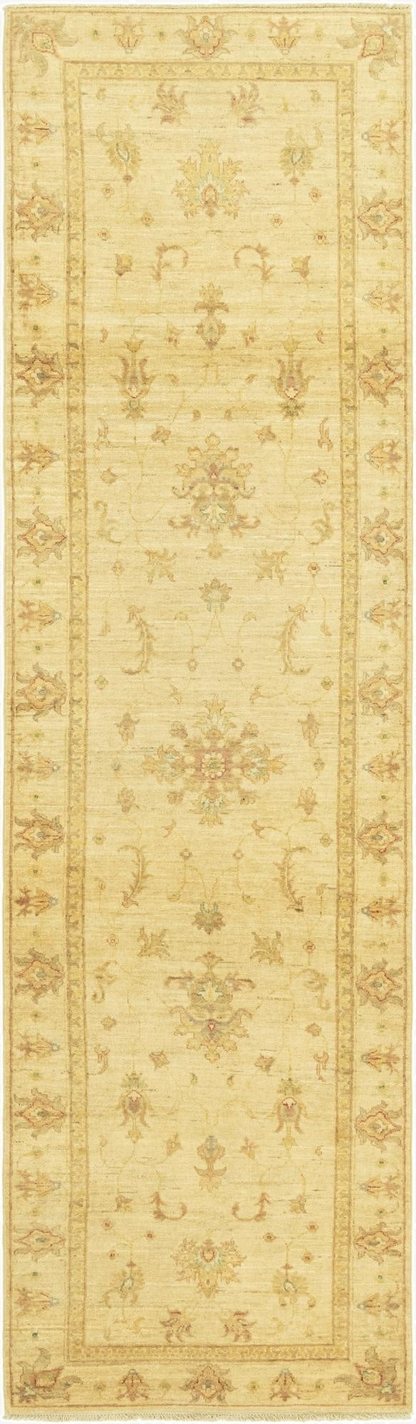  2' 9 x 10' 2  Hand Knotted Peshawar Ziegler Runner Rug