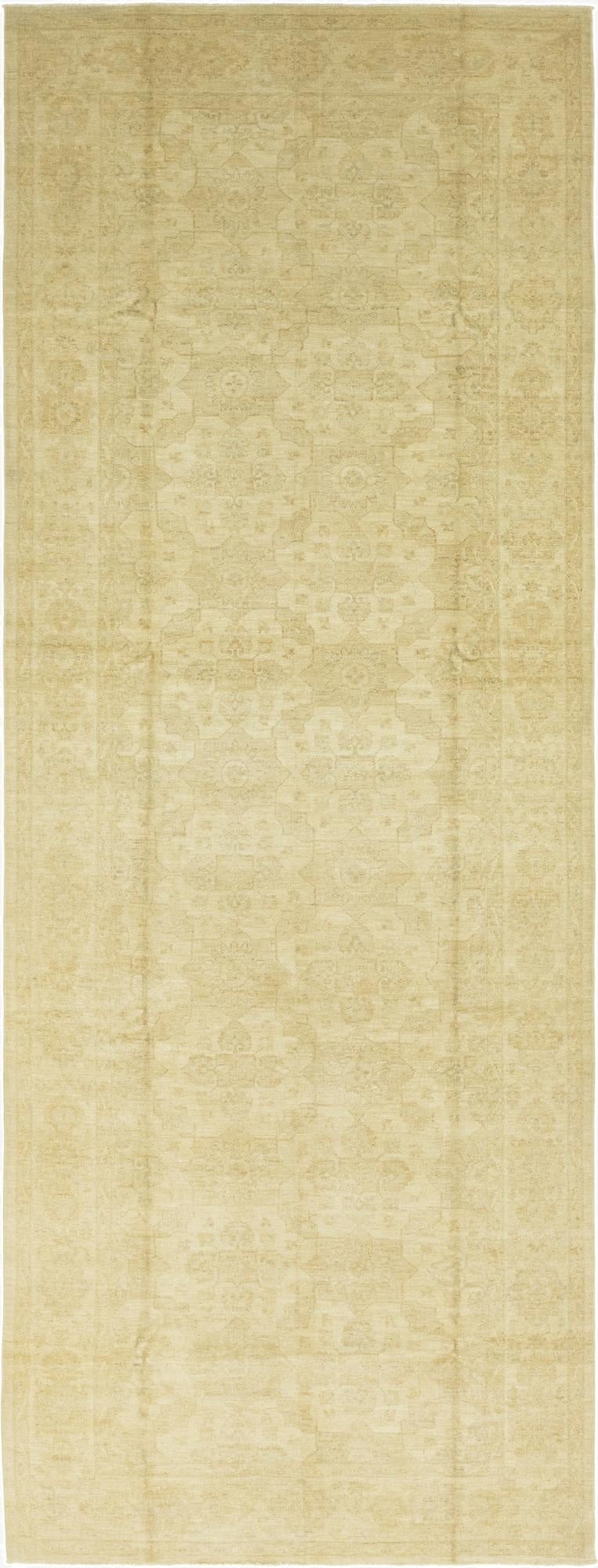  6' 8 x 18' 2  Hand Knotted Peshawar Ziegler Runner Rug