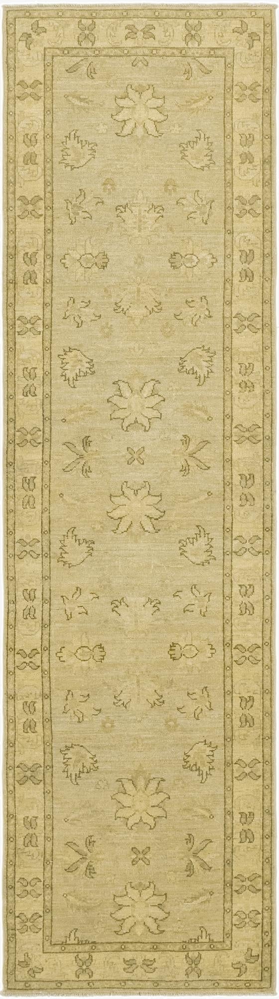  2' 6 x 9' 8  Hand Knotted Peshawar Ziegler Runner Rug