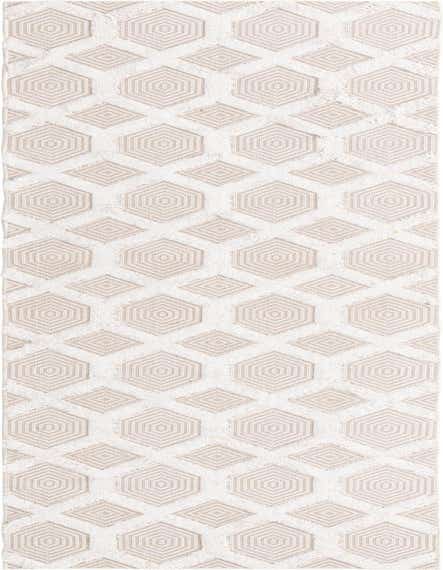 A 12 ft runner rug from the Sabrina Soto Casa collection, featuring a modern abstract pattern of textured brown and ivory geometric shapes on a cream background.