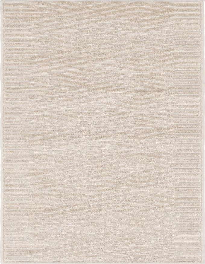 A 6 ft runner rug featuring a modern tribal abstract pattern in varying shades of brown, tan, and cream.