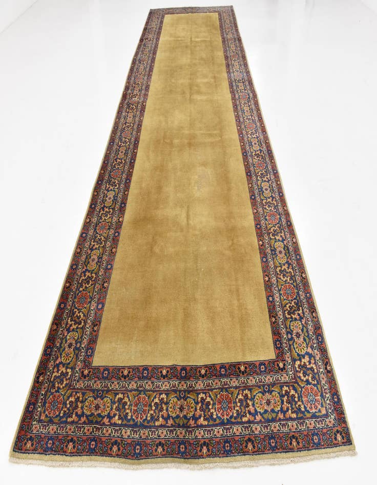 Detail image of  5' 6 x 16'  Hand Knotted Sarough Persian Wool Runner Rug