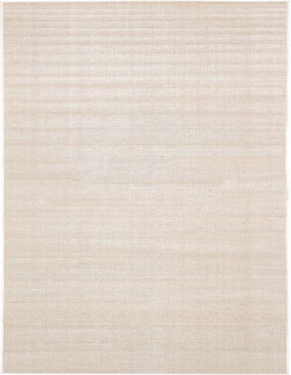 A 10 ft runner rug from the SoHo collection, featuring a solid light brown and cream flatweave texture, ideal for a hallway.