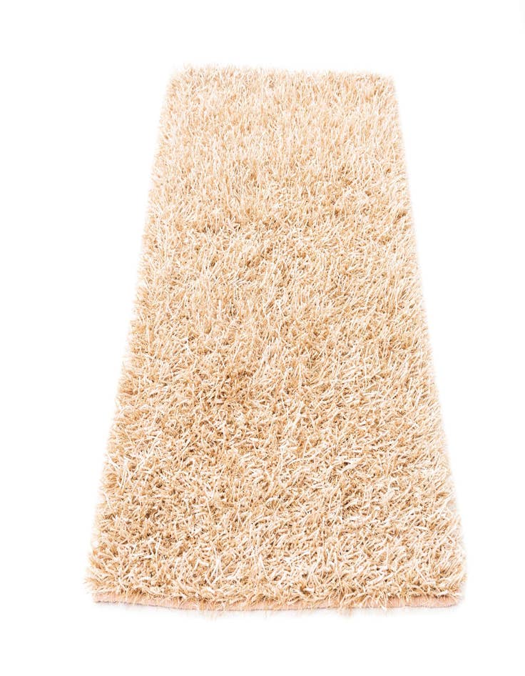 Detail image of  2' 5 x 4' 7  Hand Knotted Solid Shag Runner Rug