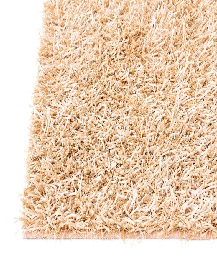 Detail image of  2' 5 x 4' 7  Hand Knotted Solid Shag Runner Rug