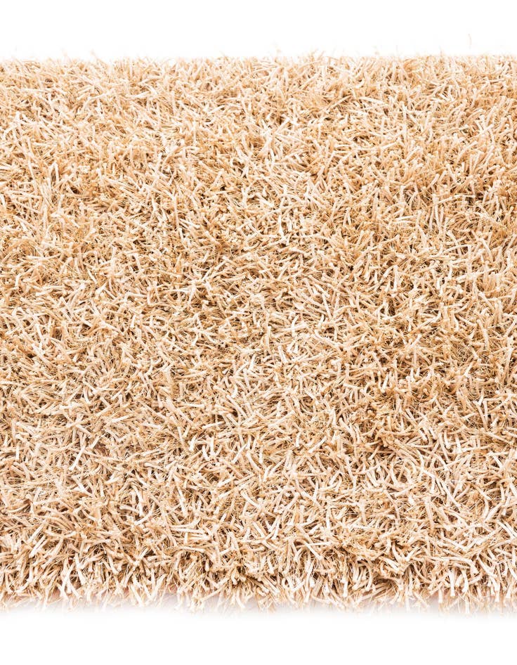 Detail image of  2' 5 x 4' 7  Hand Knotted Solid Shag Runner Rug