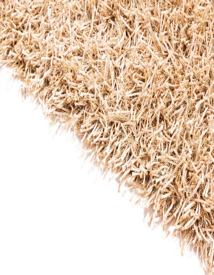 Detail image of  2' 5 x 4' 7  Hand Knotted Solid Shag Runner Rug