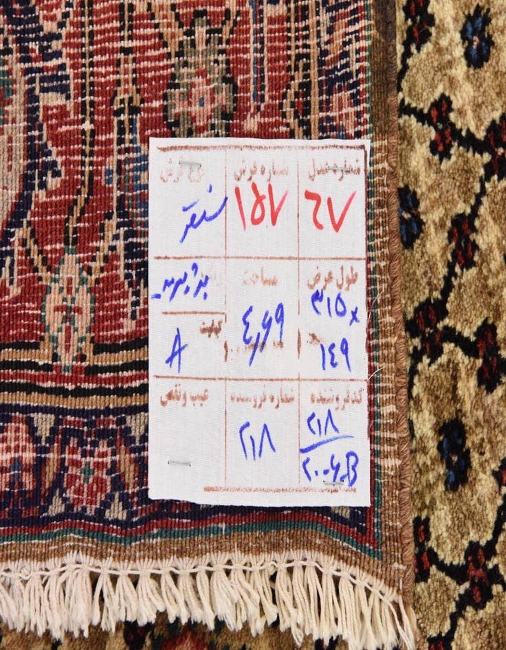 Detail image of  5' x 10' 4  Hand Knotted Songhor Persian Wool Runner Rug