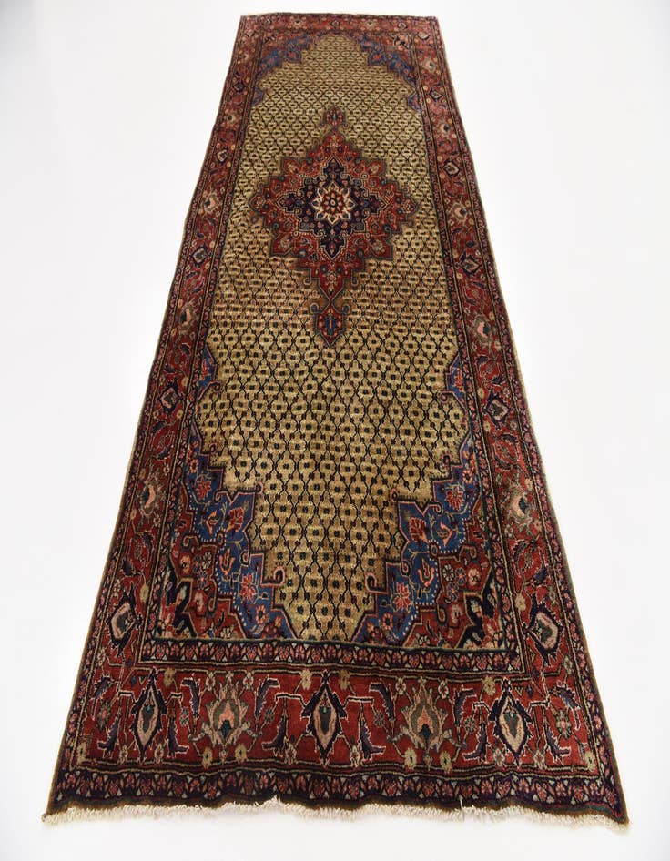 Detail image of  5' x 10' 4  Hand Knotted Songhor Persian Wool Runner Rug