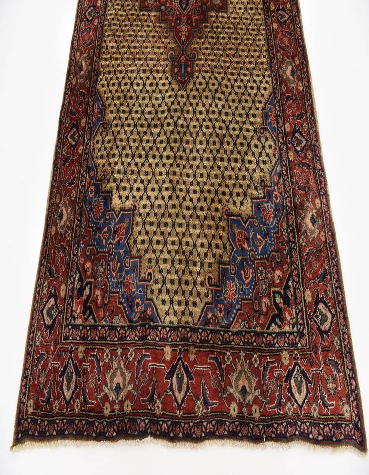 Detail image of  5' x 10' 4  Hand Knotted Songhor Persian Wool Runner Rug