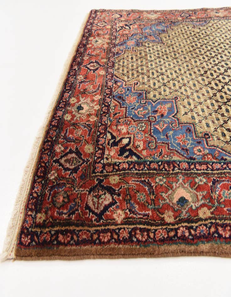 Detail image of  5' x 10' 4  Hand Knotted Songhor Persian Wool Runner Rug
