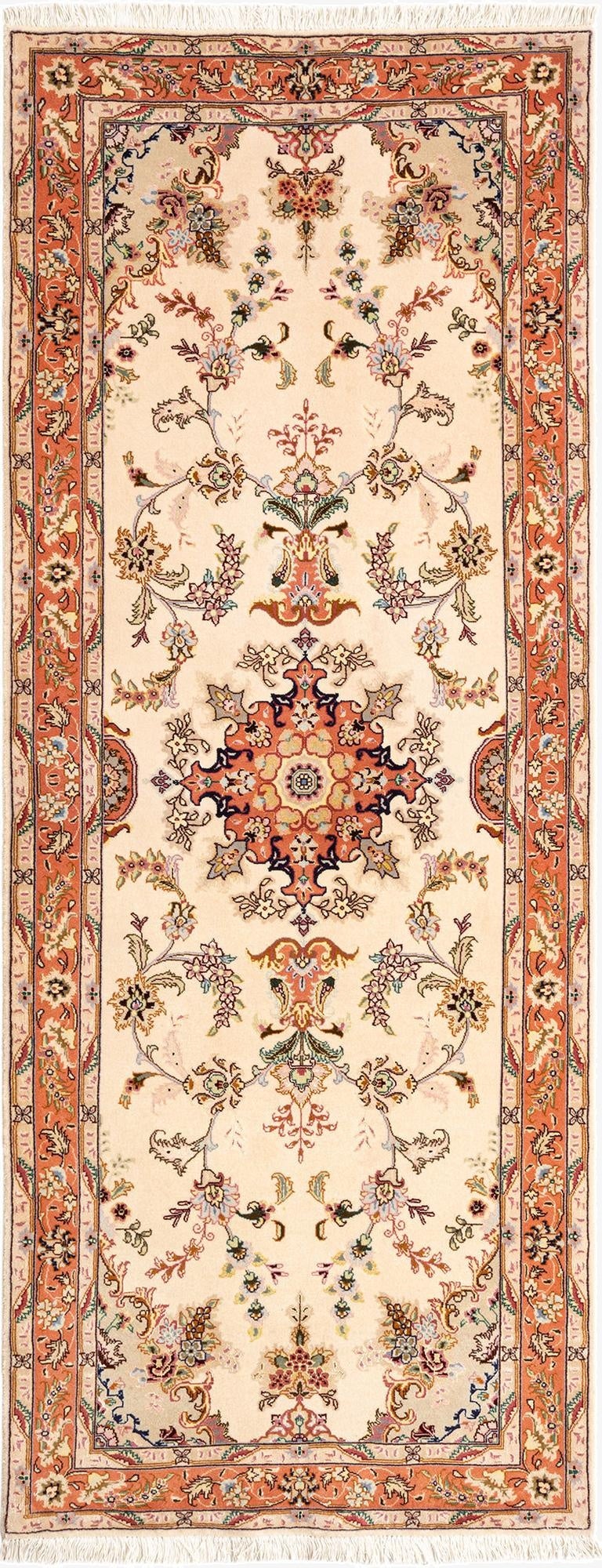  2' 9 x 7' 1 Tabriz Runner Rug