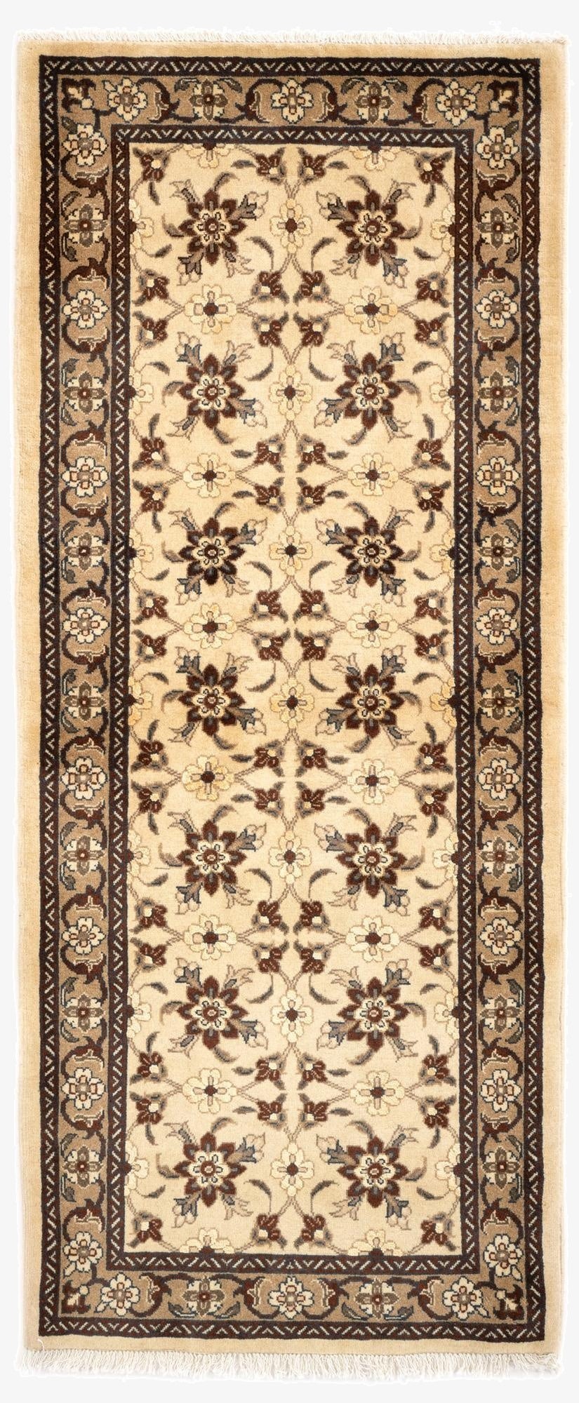  2' 9 x 6' 11  Hand Knotted Tabriz Persian Wool Runner Rug
