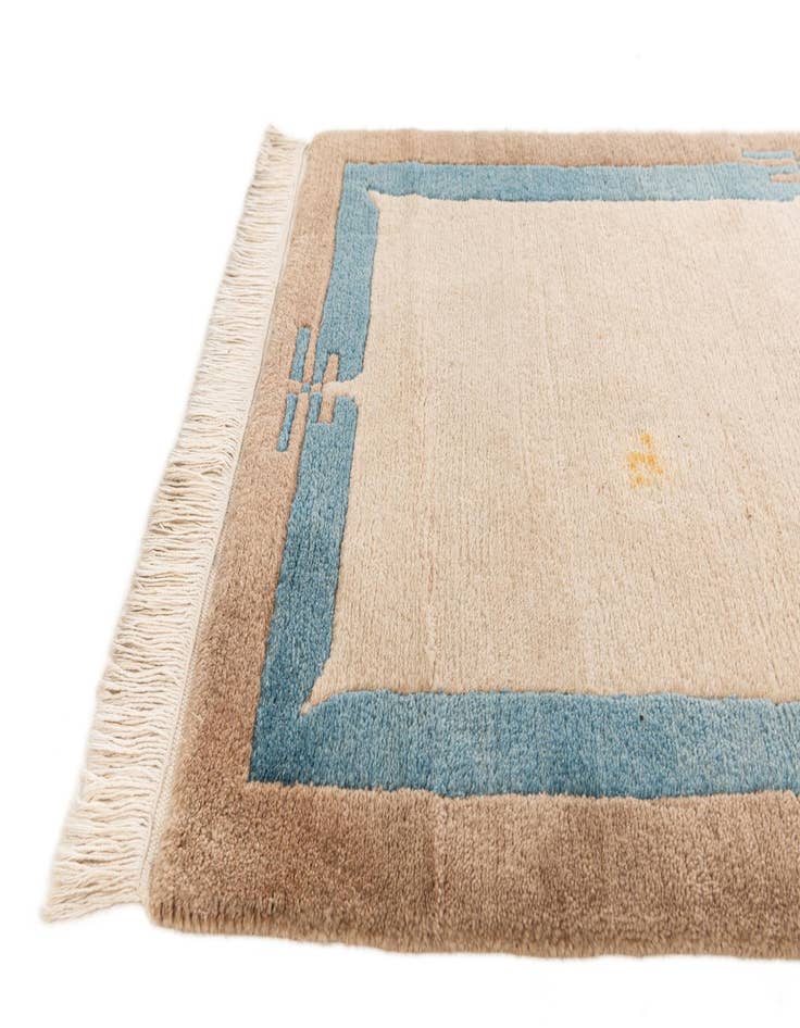 Detail image of  2' 5 x 4' 8  Hand Knotted Tibet Wool Runner Rug