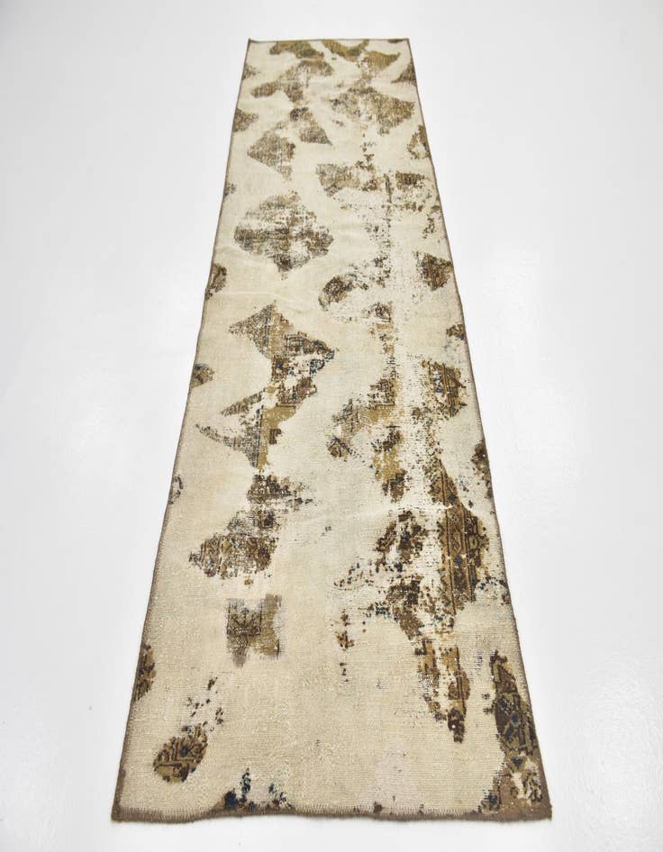 Detail image of  3' 2 x 8' 10  Hand Knotted Ultra Vintage Persian Wool Runner Rug