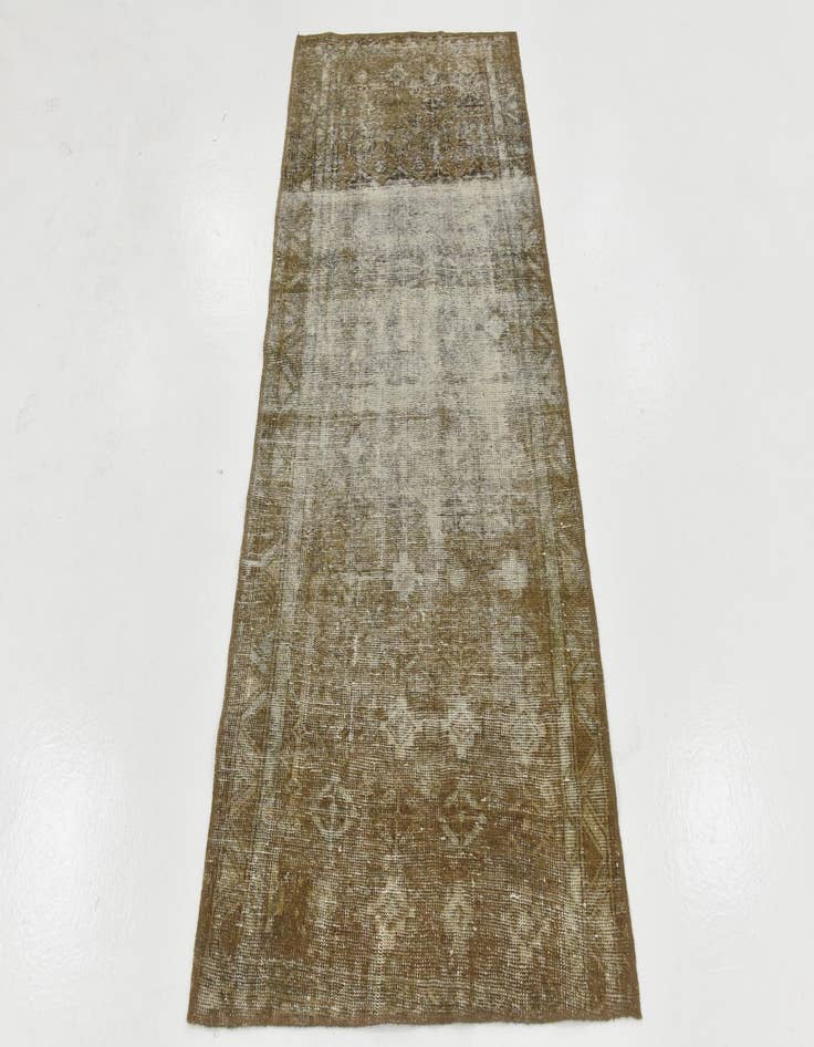 Detail image of  3' 2 x 7' 2  Hand Knotted Ultra Vintage Persian Wool Runner Rug