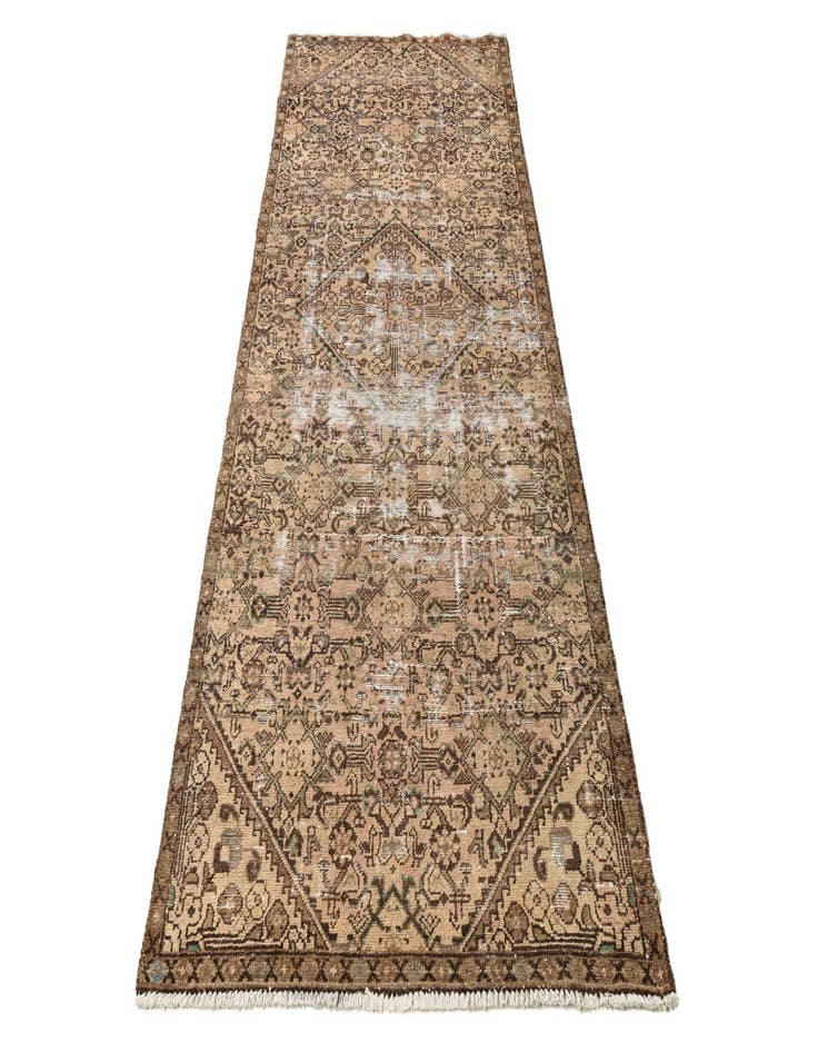 Detail image of  3' 10 x 9' 10  Hand Knotted Ultra Vintage Persian Wool Runner Rug