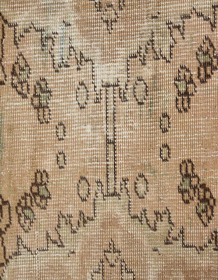 Detail image of  3' 8 x 9'  Hand Knotted Ultra Vintage Persian Wool Runner Rug