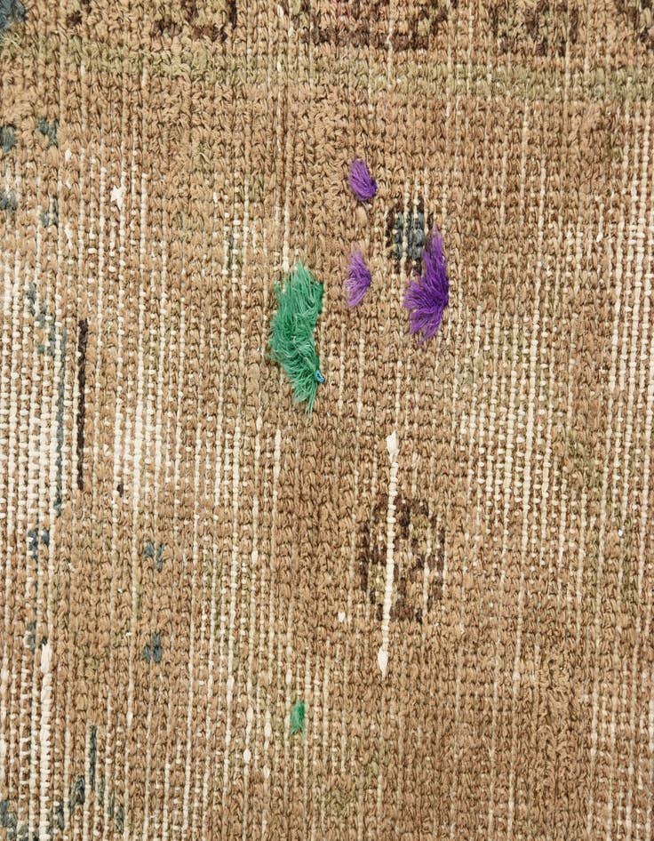 Detail image of  3' 7 x 8' 5  Hand Knotted Ultra Vintage Persian Wool Runner Rug