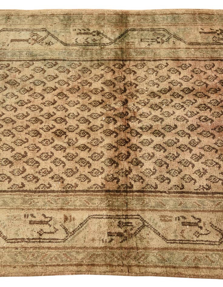Detail image of  3' 5 x 9' 1  Hand Knotted Ultra Vintage Persian Wool Runner Rug