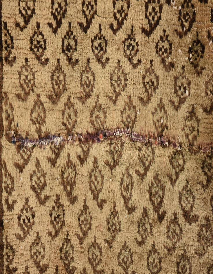 Detail image of  3' 5 x 9' 1  Hand Knotted Ultra Vintage Persian Wool Runner Rug