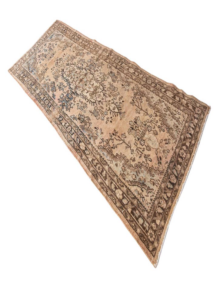 Detail image of  3' 7 x 9' 6  Hand Knotted Ultra Vintage Persian Wool Runner Rug