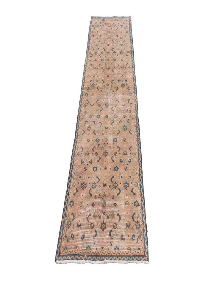 Detail image of  2' 4 x 8' 8  Hand Knotted Ultra Vintage Persian Wool Runner Rug