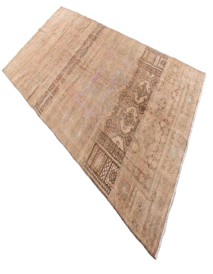 Detail image of  5' x 9' 10  Hand Knotted Ultra Vintage Persian Wool Runner Rug