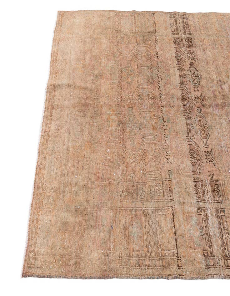 Detail image of  5' x 9' 10  Hand Knotted Ultra Vintage Persian Wool Runner Rug