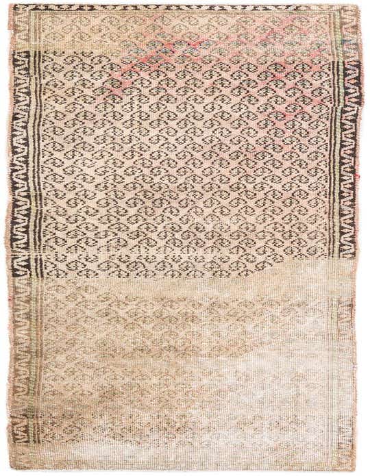 A 9 ft runner rug with a faded Persian pattern in brown, tan, and cream, ideal for a hallway.